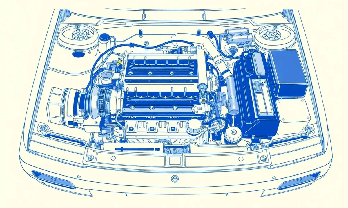 Teknisk illustration av 2.9 VR6